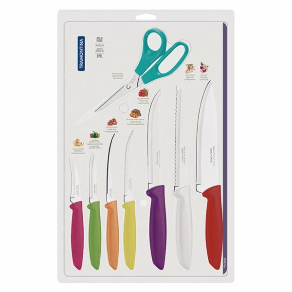 Juego De Cuchillos Multiusos TRAMONTINA 8 Piezas - Imagen 2