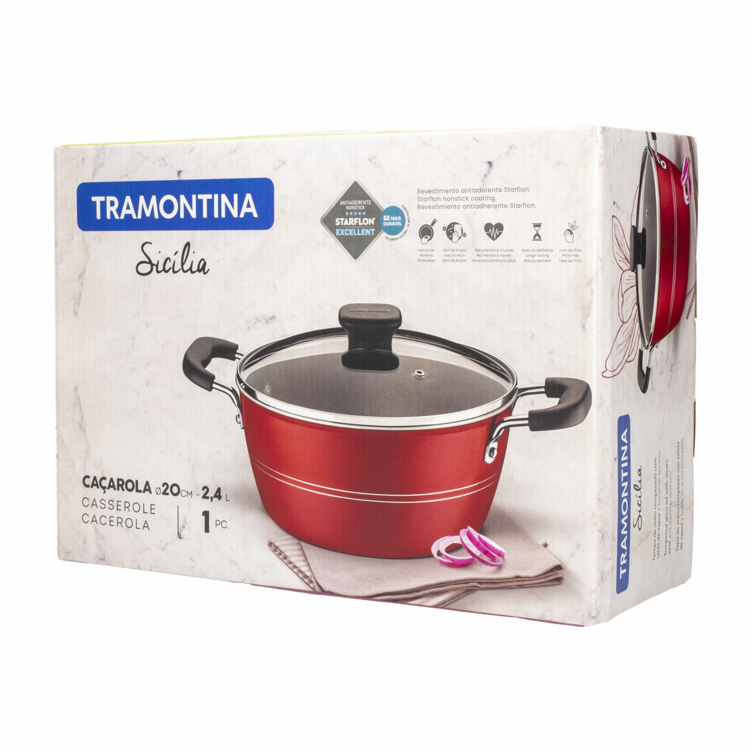 Cacerola Sicilia Roja TRAMONTINA 20 Cm