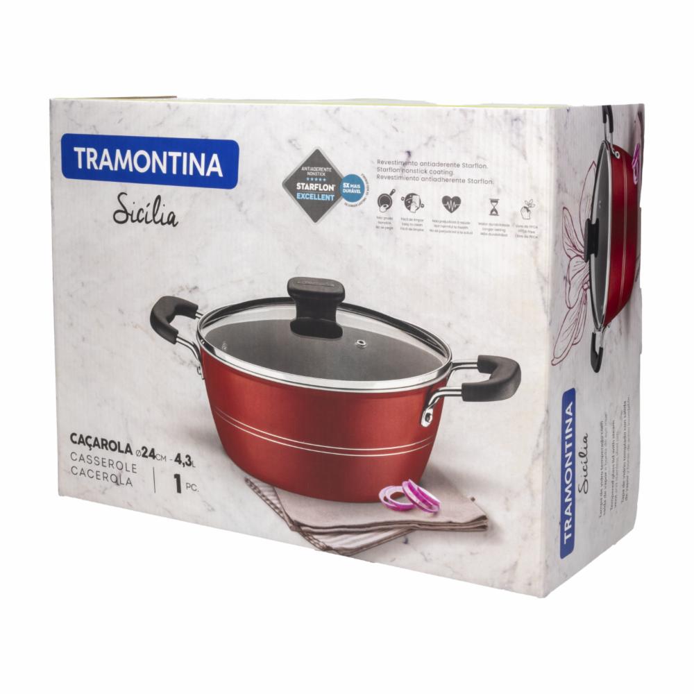 Cacerola Sicilia Roja TRAMONTINA 24 Cm - Imagen 2