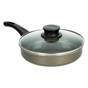 Sartén Rectangular Con Tapa Paris Negro TRAMONTINA 22  Cm