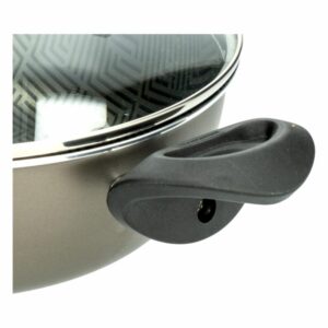 Sartén Hondo Con Tapa Paris Negro TRAMONTINA 24  Cm