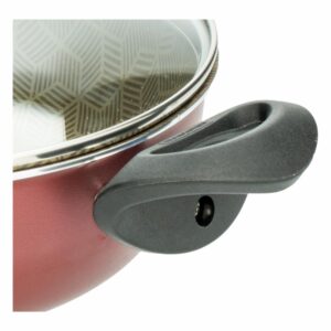 Sartén Hondo Con Tapa Paris Rojo TRAMONTINA 24 Cm