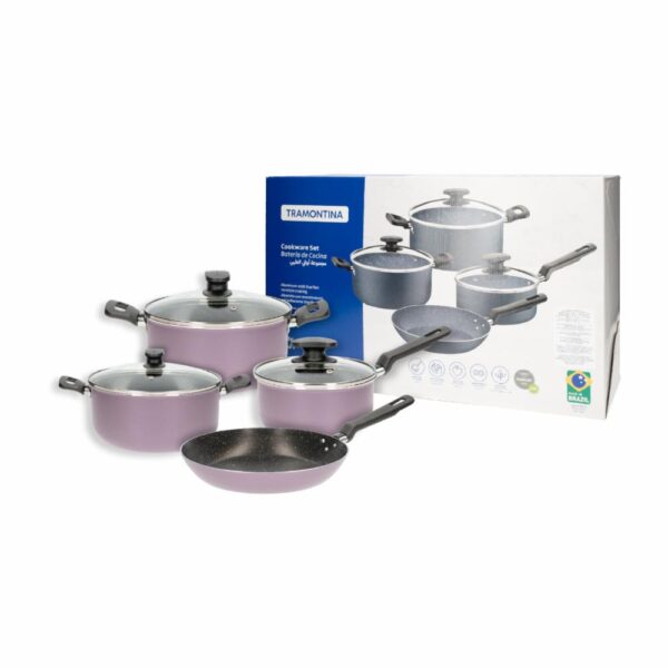 Set De Ollas Y Sartenes Aluminio Azul TRAMONTINA 7 Piezas