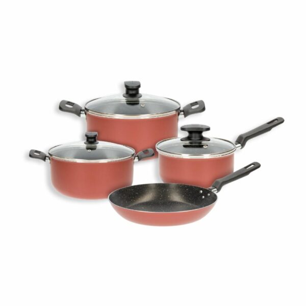 Set De Ollas Diseño Turquía Rojo TRAMONTINA 7 Piezas - Imagen 2