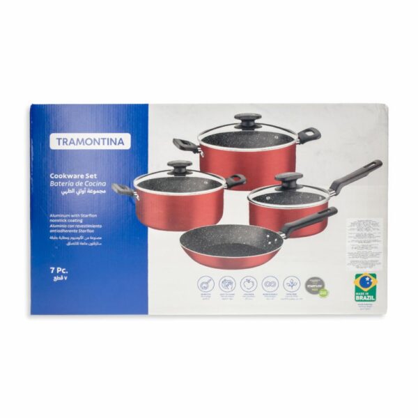 Set De Ollas Diseño Turquía Rojo TRAMONTINA 7 Piezas - Imagen 7