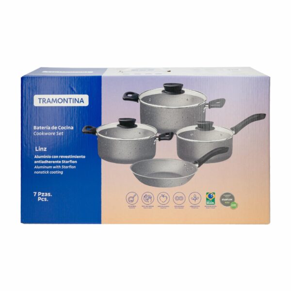 Set De Ollas Para Cocina Diseño Linz TRAMONTINA 7 Piezas - Imagen 6