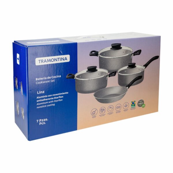 Set De Ollas Para Cocina Diseño Linz TRAMONTINA 7 Piezas - Imagen 7