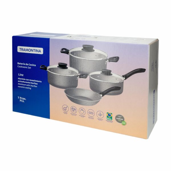 Set De Ollas Para Cocina Diseño Linz TRAMONTINA 7 Piezas - Imagen 8