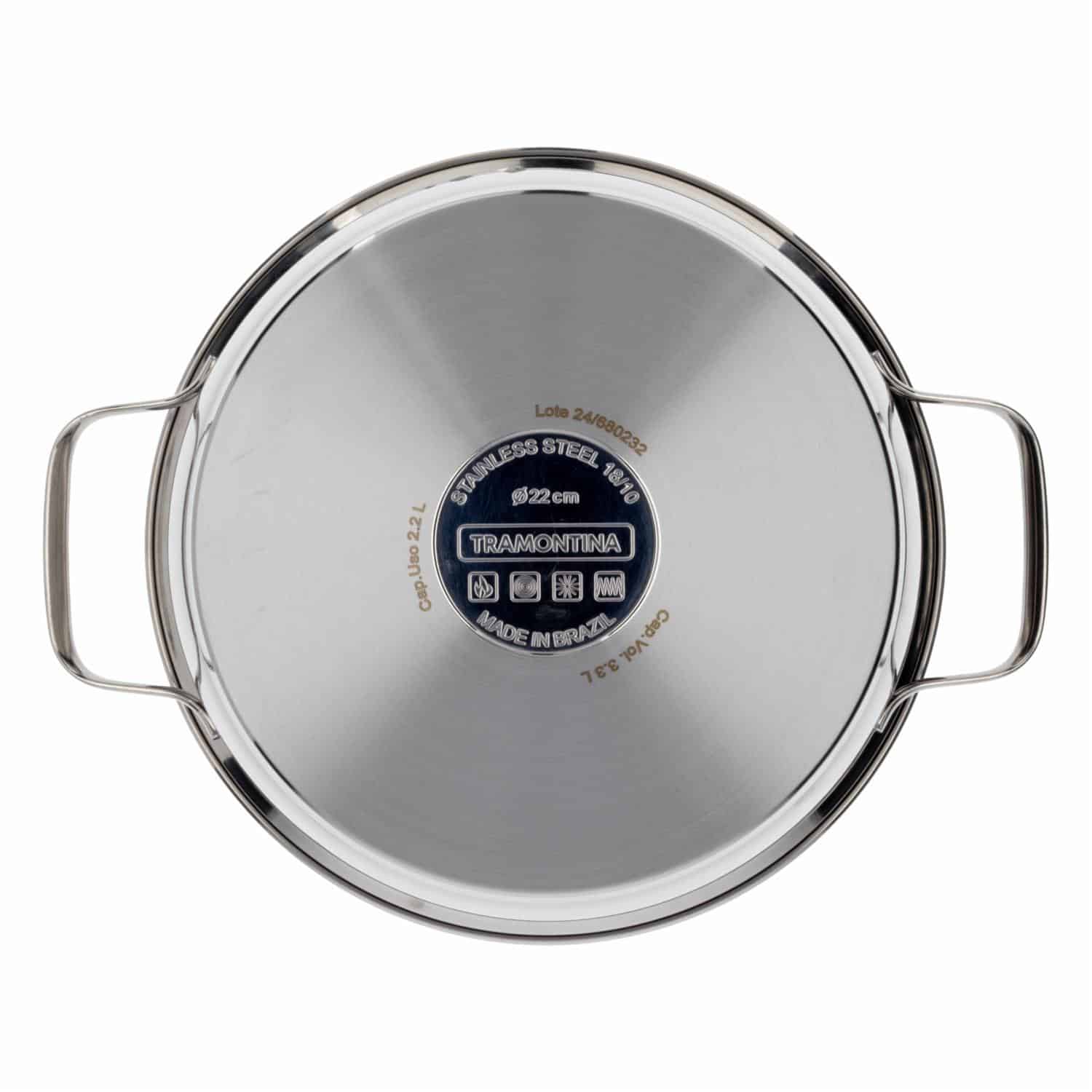 Olla De Inducción Modelo Allegra Avellanas TRAMONTINA 22 Cm - Imagen 2