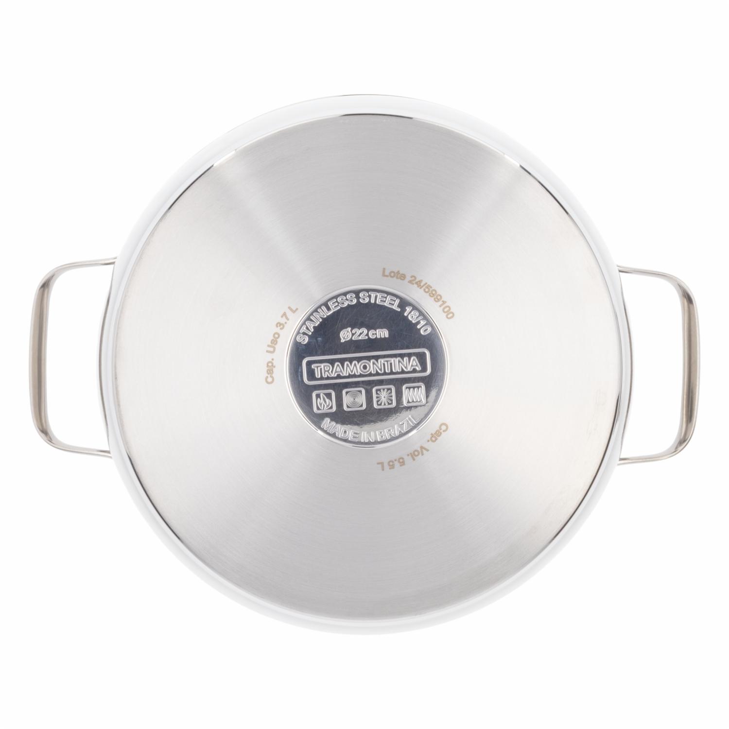 Olla De Inducción Alta Diseño Allegra TRAMONTINA 22 Cm - Imagen 2