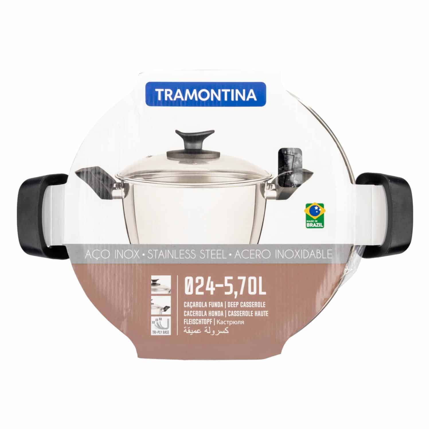 Olla De Inducción Alta Modelo Allegra TRAMONTINA 24 Cm - Imagen 4