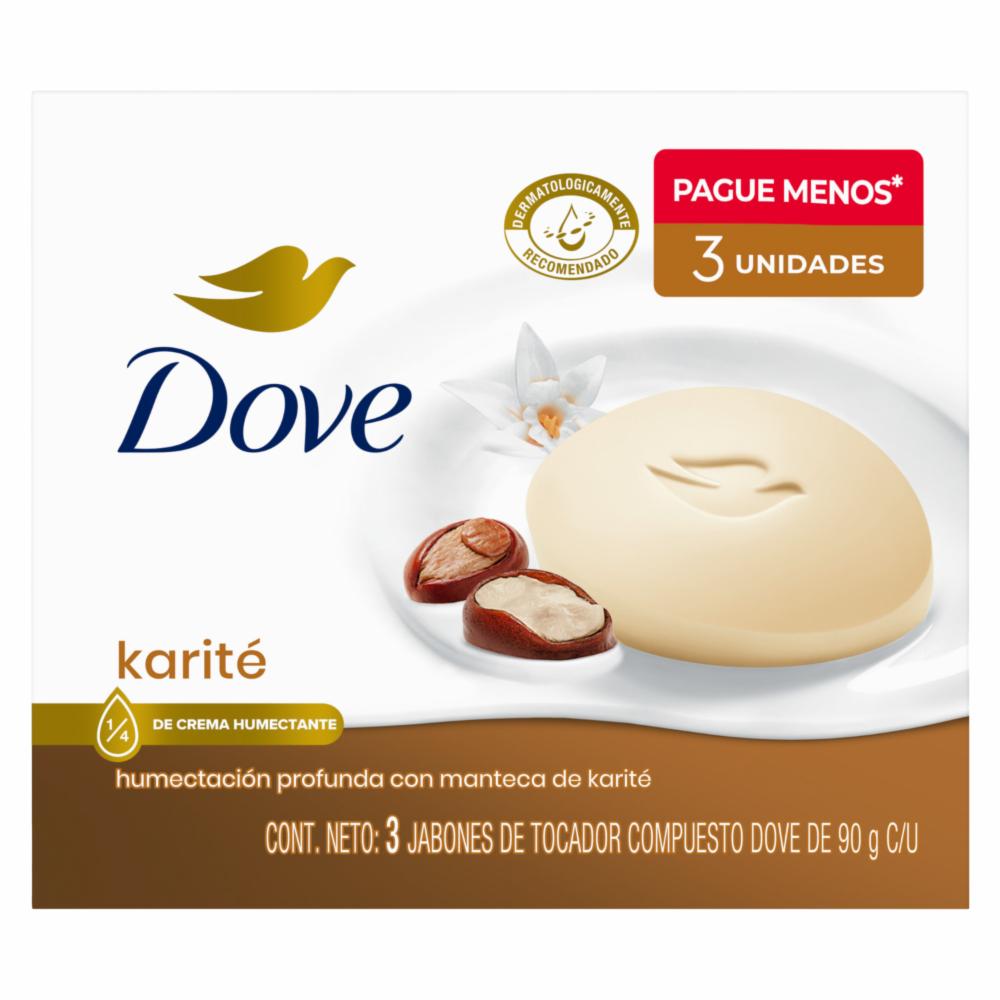 Jabón En Barra Con Karité Y Vainilla DOVE 3 X 90 G - Imagen 2