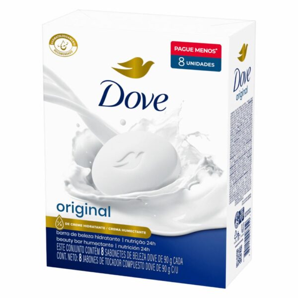 Jabón En Barra Fragancia Original DOVE 8 X 90 G - Imagen 2