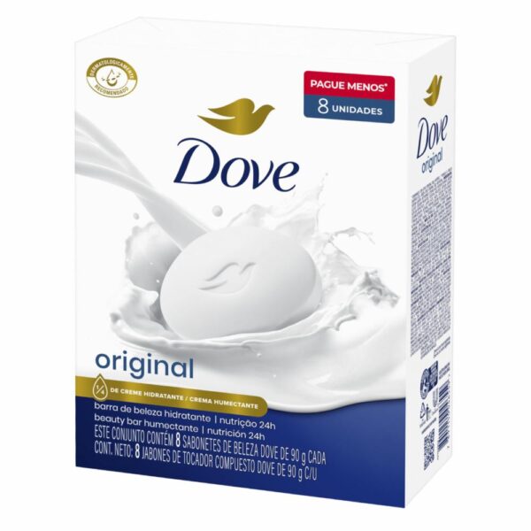 Jabón En Barra Fragancia Original DOVE 8 X 90 G - Imagen 3