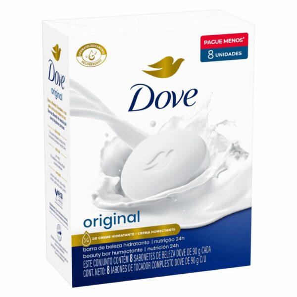Jabón En Barra Fragancia Original DOVE 8 X 90 G - Imagen 3