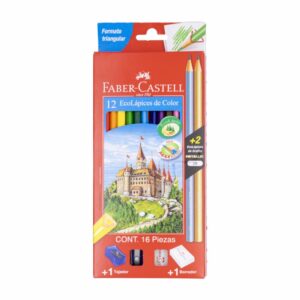 Lápices De Colores 2 Grafitos FABER CASTELL X 14 Uds