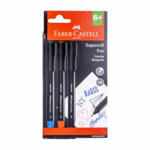 Marcador Permanente Supersoft De Punta 1 Mm FABER CASTELL X 3 Uds