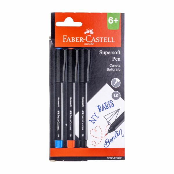 Marcador Permanente Supersoft De Punta 1 Mm FABER-CASTELL X 3 Uds