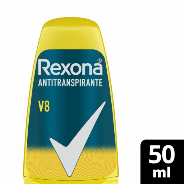 Desodorante Roll On Para Caballero V8 Nueva Fórmula REXONA 50 Ml - Imagen 3