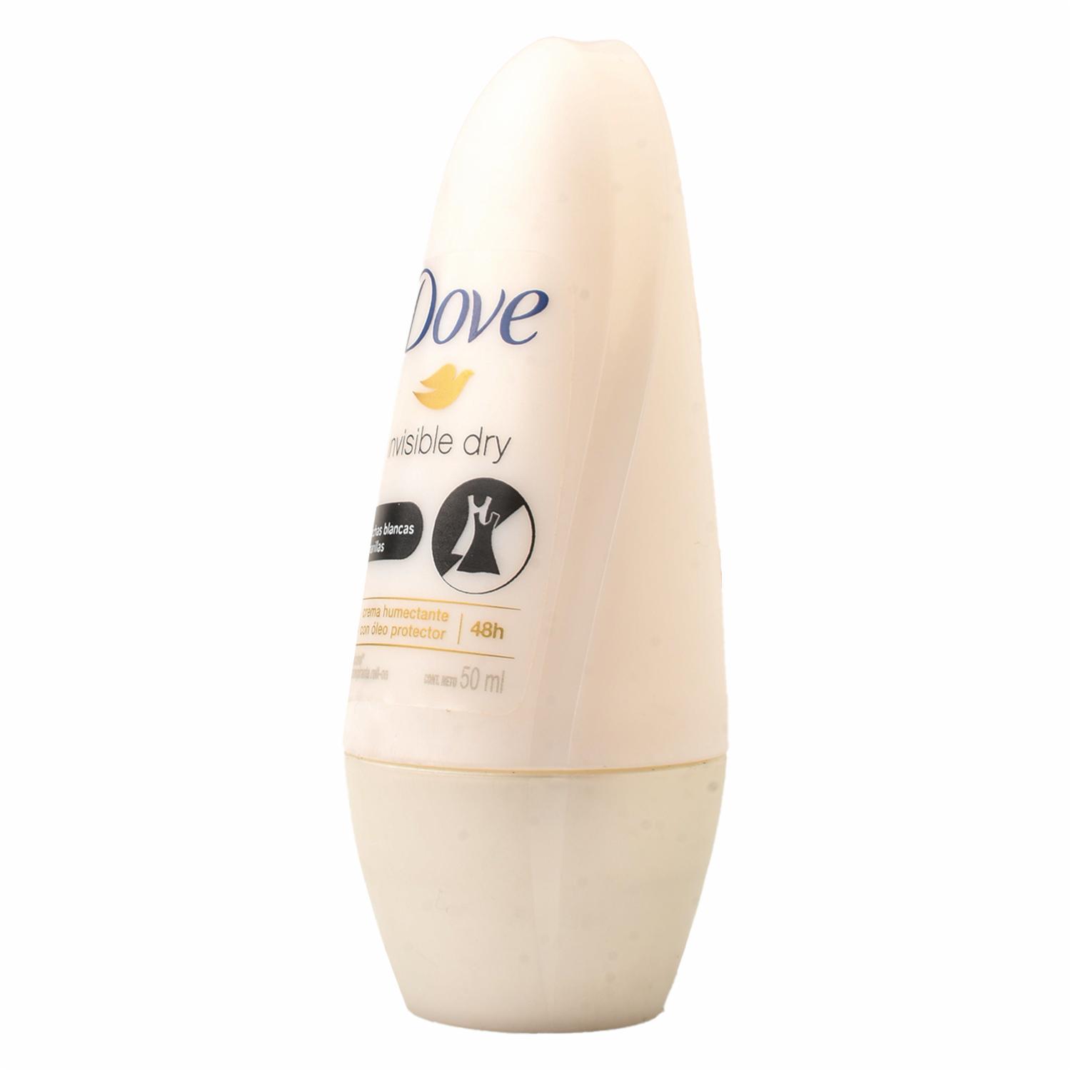 Desodorante Roll On Para Dama Invisible Dry DOVE 50 Ml - Imagen 3