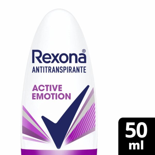 Desodorante Roll On Para Dama Active Emotion REXONA 50 Ml - Imagen 3