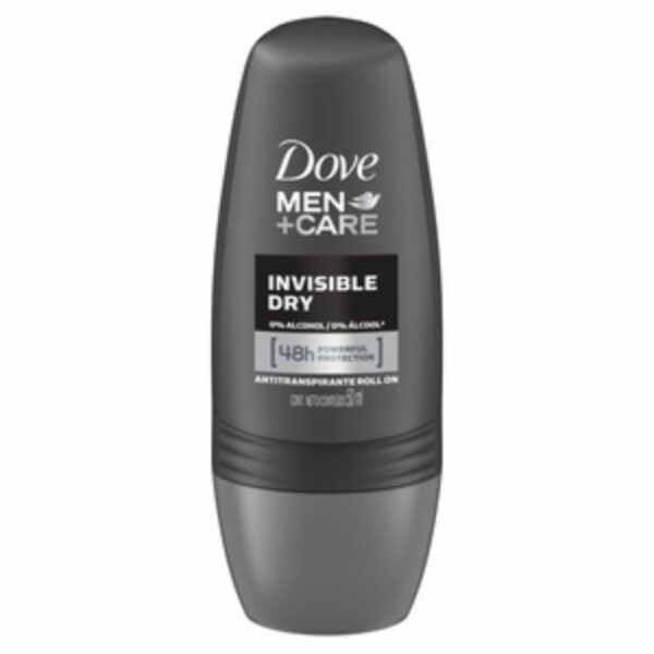 Desodorante Roll On Para Caballero Antitranspirante Invisible Dry DOVE 50 Ml