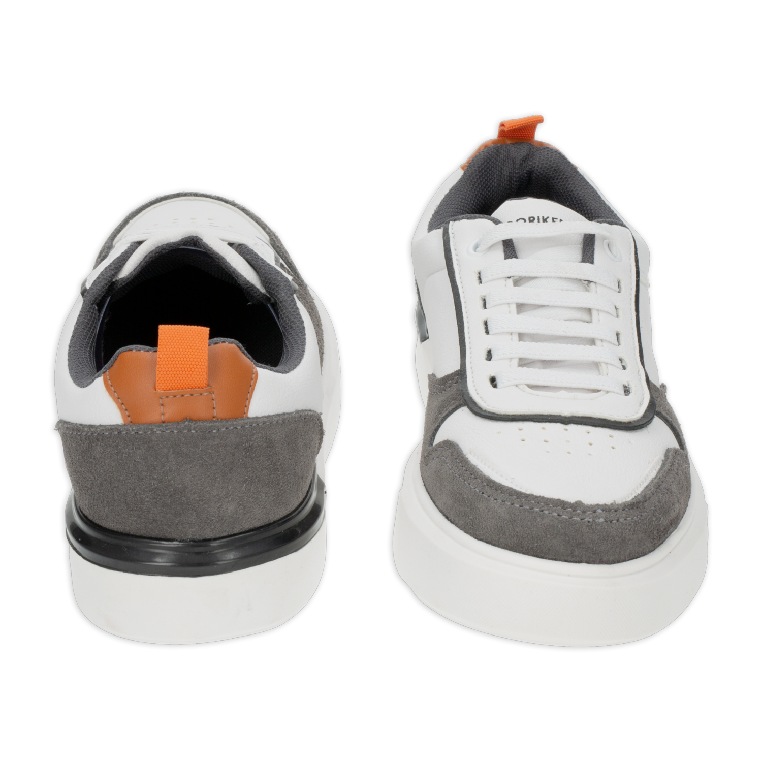 Zapatos Casual Blanco Con Gris Cordón BORIKEN