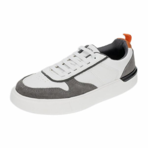 Zapato Casual Blanco Con Gris Cordón - Imagen 5