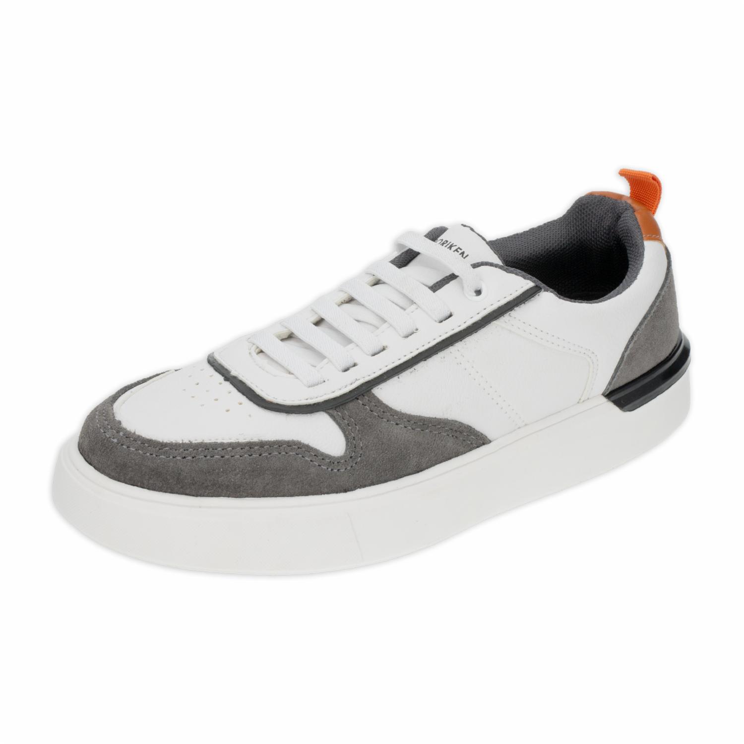 Zapato Casual Blanco Con Gris Cordón BORIKEN - Imagen 5