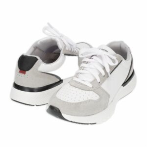 Zapato Deportivo Cordón Blanco Con Gris BORIKEN