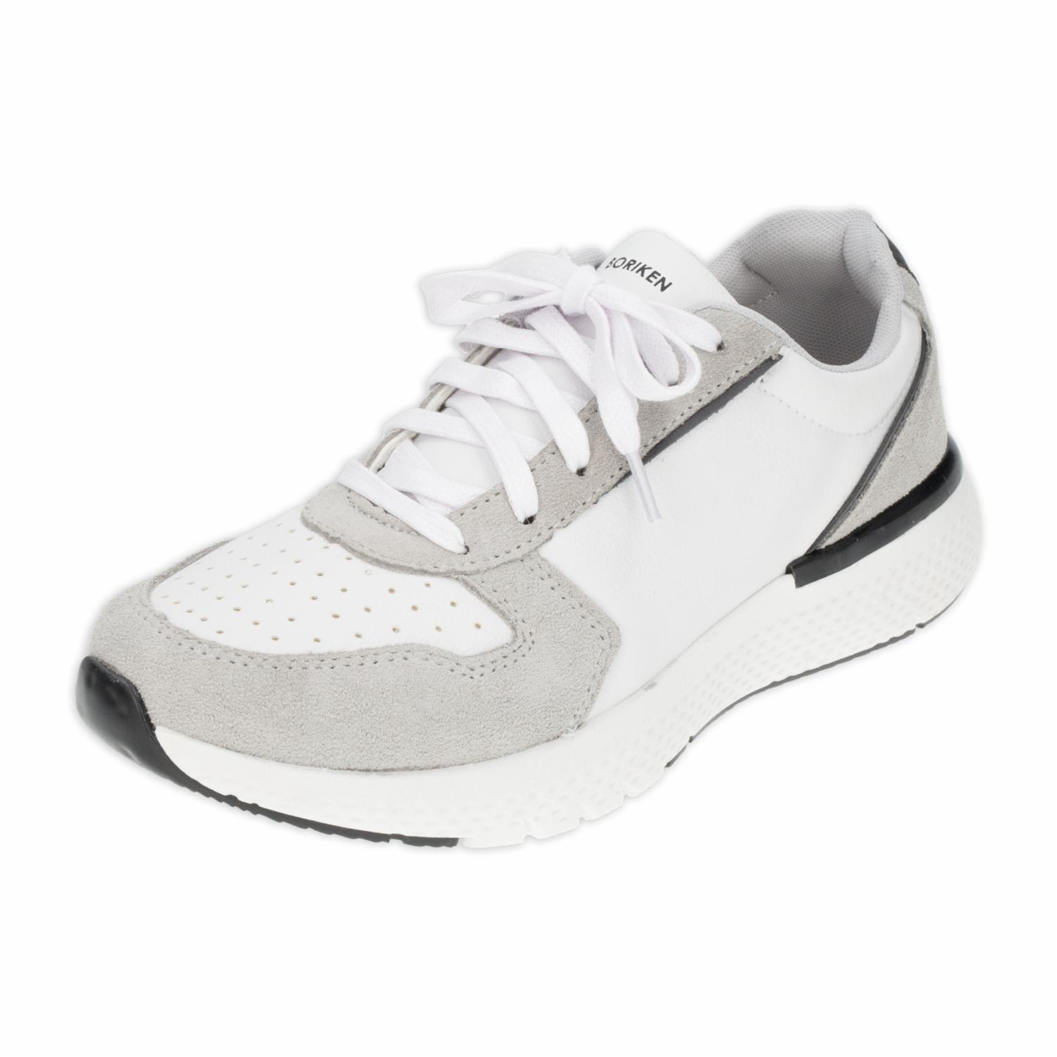 Zapato Deportivo Cordón Blanco Con Gris BORIKEN - Imagen 5