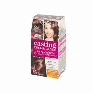 Tinte Para Cabello Creme Gloss Tono 500 Castaño Claro Sin Amoníaco CASTING GLOSS L´ORÉAL 1 Kit