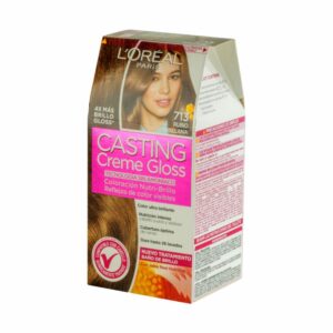 Tinte Para Cabello Creme Gloss Tono 713 Rubio Avellana Sin Amoníaco CASTING GLOSS L´ORÉAL 1 Kit