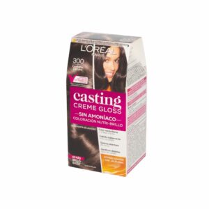 Tinte Para Cabello Creme Gloss Tono 300 Castaño Oscuro Sin Amoníaco CASTING GLOSS L´ORÉAL 1 Kit