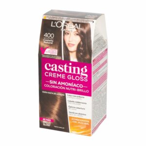 Tinte Para Cabello Creme Gloss Tono 400 Castaño Natural Sin Amoníaco CASTING GLOSS L´ORÉAL 1 Kit