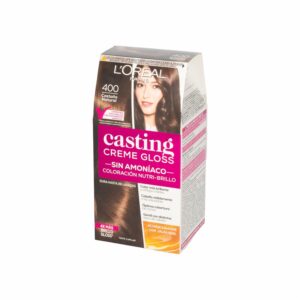 Tinte Para Cabello Creme Gloss Tono 400 Castaño Natural Sin Amoníaco CASTING GLOSS L'ORÉAL 1 Kit