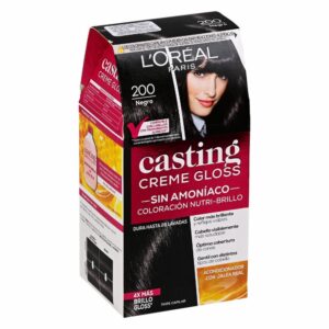 Tinte Para Cabello Creme Gloss Tono 200 Negro Sin Amoníaco CASTING GLOSS L´ORÉAL 1 Kit