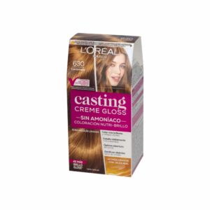 Tinte Para Cabello Creme Gloss Tono 630 Caramelo Sin Amoníaco CASTING GLOSS L´ORÉAL 1 Kit