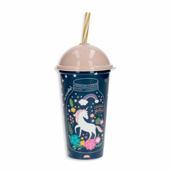 Vaso Para Milkshake Diseño Unicornio FUN KIDS Unidad