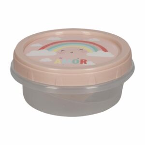 Repostero Con Tapa Rosca Diseño Arco Iris PLASÚTIL 390 Ml