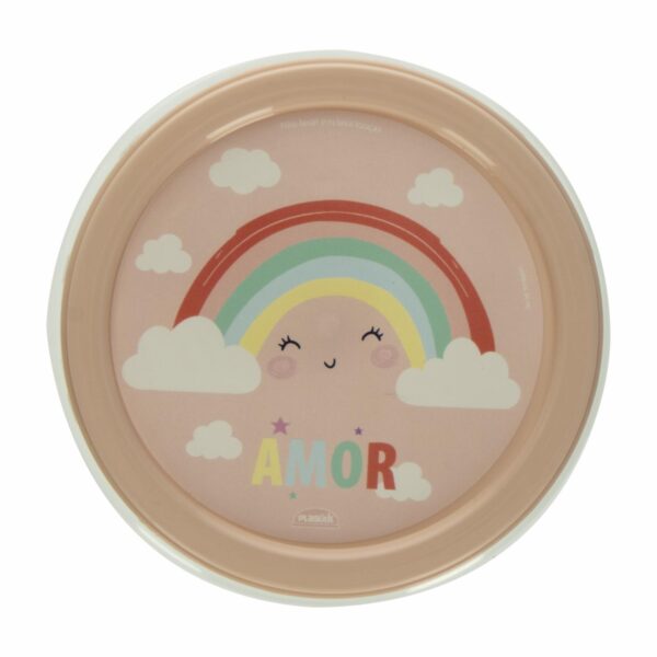 Repostero Con Tapa Rosca Diseño Arco Iris PLASÚTIL 390 Ml - Imagen 2