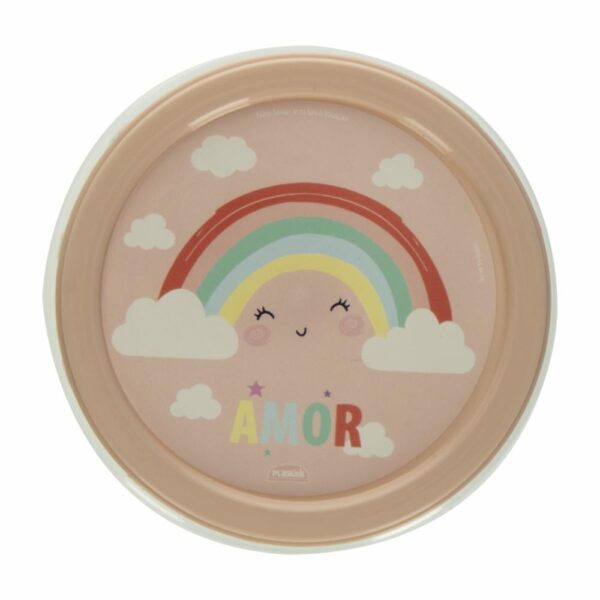 Repostero Con Tapa Rosca Diseño Arco Iris PLASÚTIL 390 Ml - Imagen 2