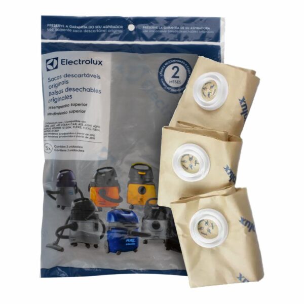 Bolsa Para Aspiradora Descartable Modelo:CSE10Para Modelo:s: AQP10 - AQP20 - FLEXN - GT200 - GT20N ELECTROLUX 3 Unidades