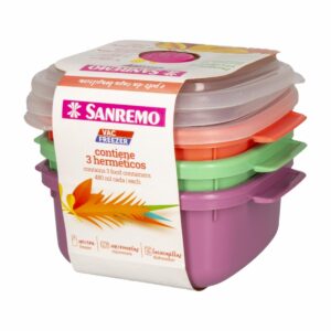 Set Reposteros Cuadrado Vac Freezer SANREMO 480 Ml X 4