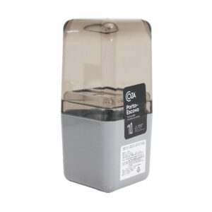 Porta Cepillos Plástico Con Tapa  Gris COZA Unidad