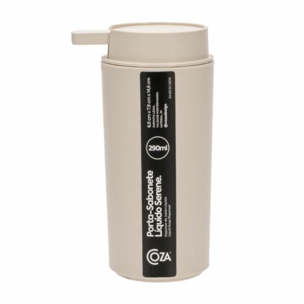 Dispensador De Jabón De Plástico Color Gris Claro COZZA Unidad