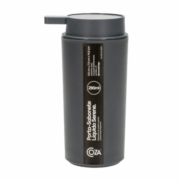 Dispensador De Jabón De Plástico Color Gris Plomo COZZA Unidad