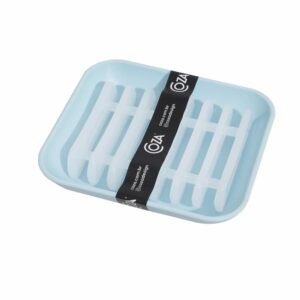 Jabonera Plástico Azul Soft New Square COZZA Unidad