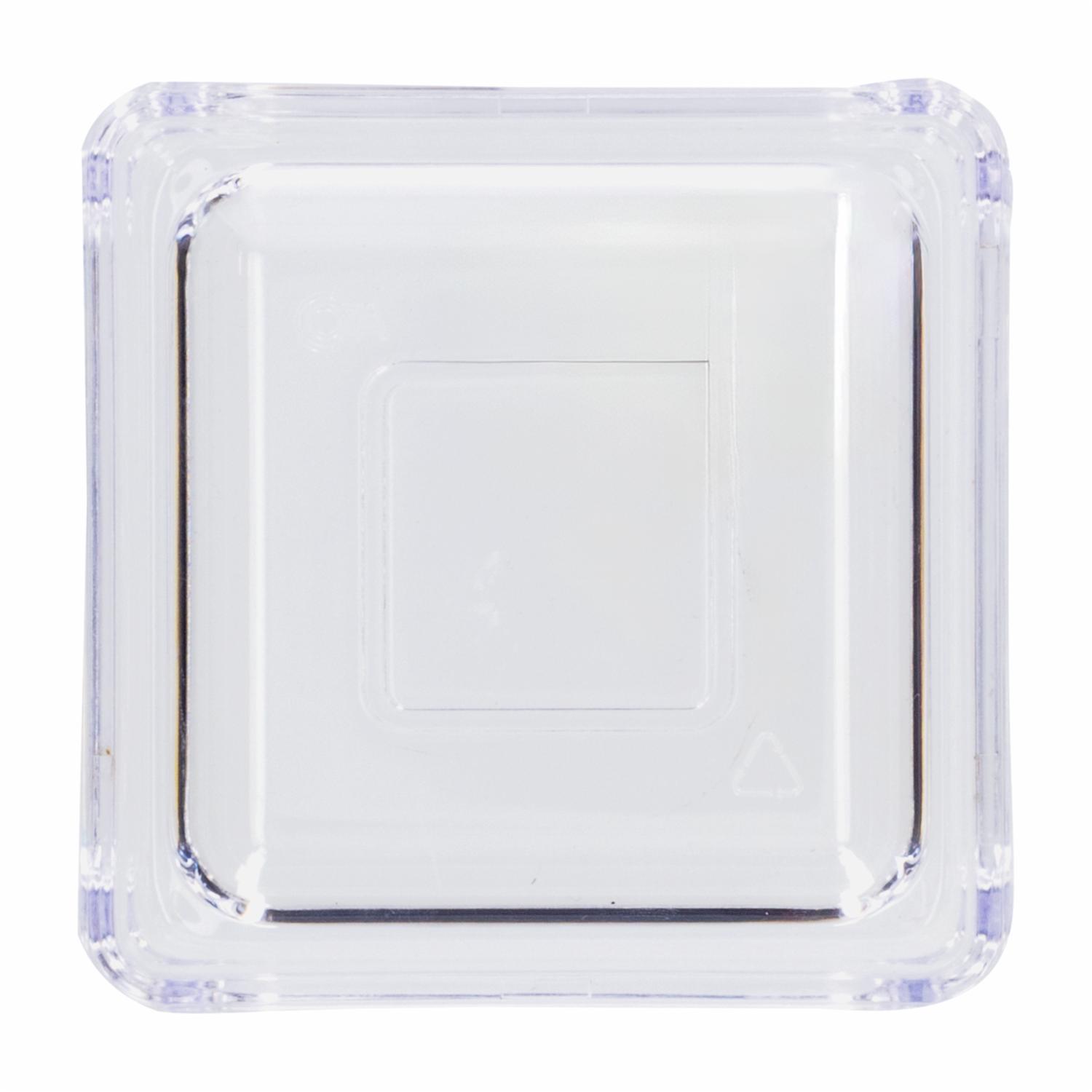 Jabonera De Plástico Tipo Cristal En Forma De Cubo COZA Unidad - Imagen 2