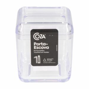 Porta Cepillos De Dientes De Plástico Tipo Cristal En Forma De Cubo COZA Unidad